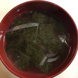 簡単　ネギと海苔の中華スープ